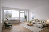 Modellbild Wohnzimmer - Eigentumswohnung am Wettersteinplatz, München-GiesingHarlaching