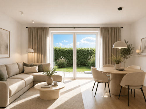 Visualisierung Wohnzimmer - 2 Zimmer Etagenwohnung zum Kaufen in Hamburg