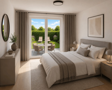 Visualsierung Schlafzimmer - 2 Zimmer Etagenwohnung in Hamburg