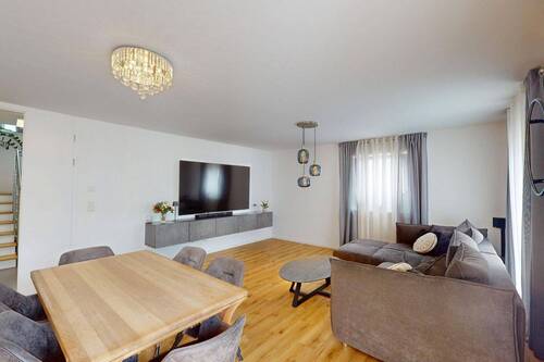 Wohnzimmer - Doppelhaushälfte mit 213,00 m&sup2; in Allersberg zum Kaufen