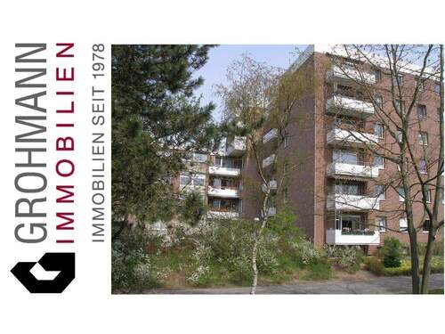 00-Objektansicht mit Logo - Vermietete 2-Zimmer-Eigentumswohnung mit Balkon und PKW-Stellplatz in Bad SchwartauCleverbrück