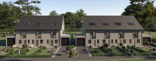 Außenansicht Reihenhäuser - Grundstück zum Kaufen in München / Allach-Untermenzing