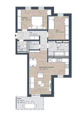 3-Zimmerwohnung A6 - 