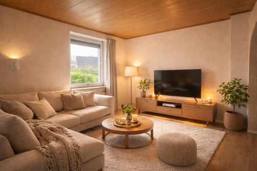 Einrichtungsbeispiel Wohnzimmer - 3 Zimmer Mehrfamilienhaus, Wohnhaus in Gelsenkirchen