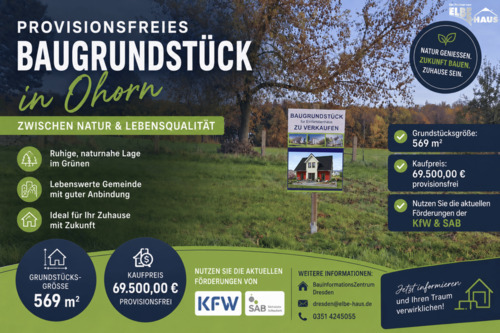 Ohorn - Baugrundstück - Provisionsfreies Baugrundstück in Ohorn – zwischen Natur & Lebensqualität