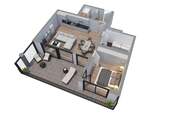 3D - Grundriss W08 - 2 Zimmer Etagenwohnung zum Kaufen in Laufenburg (Baden)