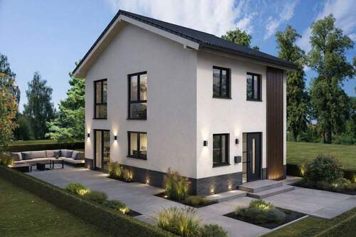 Visualisierung Frontansicht - 4 Zimmer Doppelhaushälfte zum Kaufen in Wesseling / Urfeld