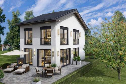 Visualisierung Rückansicht - 4 Zimmer Doppelhaushälfte in Wesseling / Urfeld