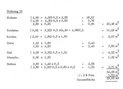 Wohnflächenberechnung - 