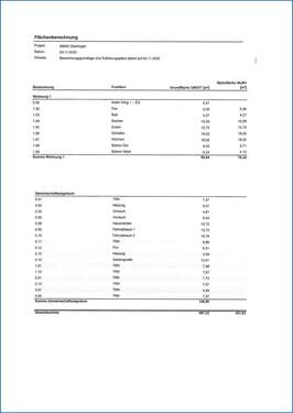 Flächenberechnung Whg.01 EG vom 03.11.2026 - 