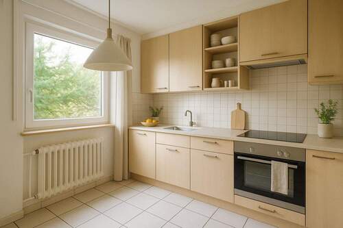 EG Küche - visualisiert - 6 Zimmer Reihenmittelhaus in Freiburg im Breisgau / Haslach