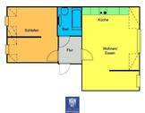 Grundriss - 2 Zimmer Etagenwohnung zur Miete in Freiberg