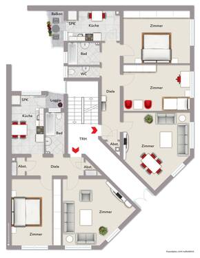 Skizze Geschossplan EG - 