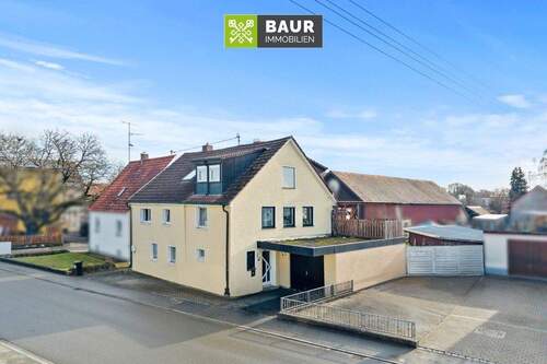 Luftaufnahme - 360° I Zweifamilienhaus mit großzügigem Grundstück - ideal für Mehrgenerationenwohnen in Ebenweiler