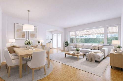 Wohn-/ und Essbereich - EG Visualisierung I - Familienfreundliches Reihenhaus mit Garten und Garage