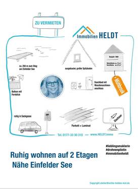 Sketchnote - Etagenwohnung mit 72,00 m&sup2; in Mühbrook zur Miete