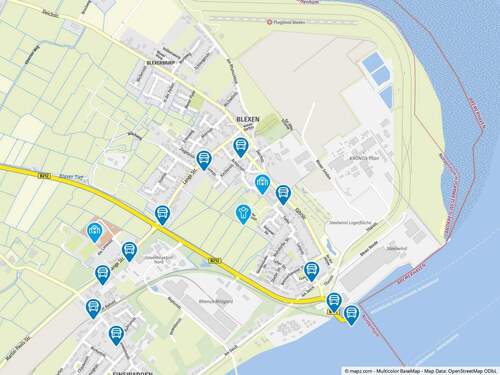 Geolyzer Kartenausschnitt - 3 Zimmer Einfamilienhaus in Nordenham / Blexen