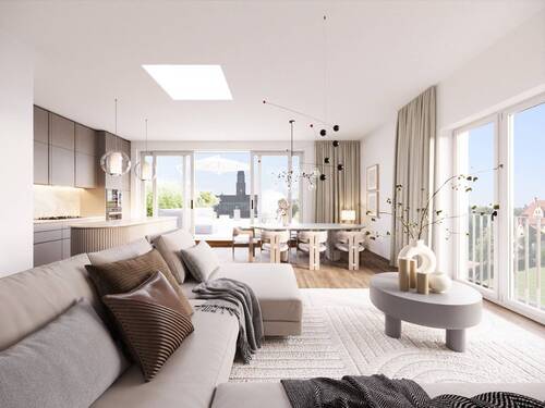 Penthouse Friedenau Einrichtungsbeispiel - Sonniges Penthouse mit ca. 50m² SüdWest Terrasse und Panoramablick