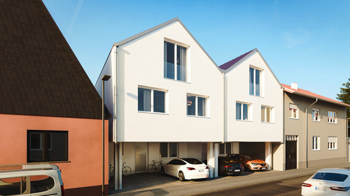 Straßenansicht - 7 Zimmer Mehrfamilienhaus, Wohnhaus zum Kaufen in Ketsch