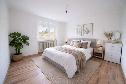 Schlafzimmer (visualisiert) - 3 Zimmer Etagenwohnung in Bretten