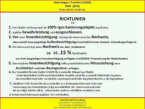Hinweise / Richtlinien /AGB - 