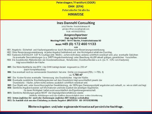 Hinweise / Richtlinien /AGB - 