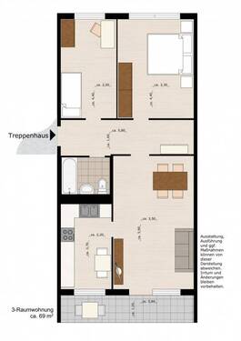 Bild 4 - Etagenwohnung mit 68,60 m&sup2; in Dessau-Roßlau zur Miete