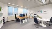 Büro möbliert (4 Fenster) + eigene Küche - Helles Büro in Düsseldorf mit eigener Küche - möbliert & repräsentativ