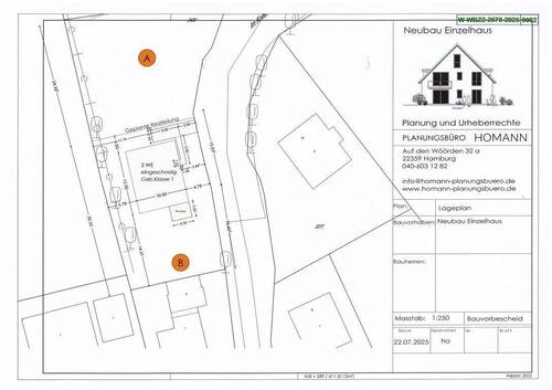 Lageplan Grundstück B - Grundstück in Hamburg zum Kaufen