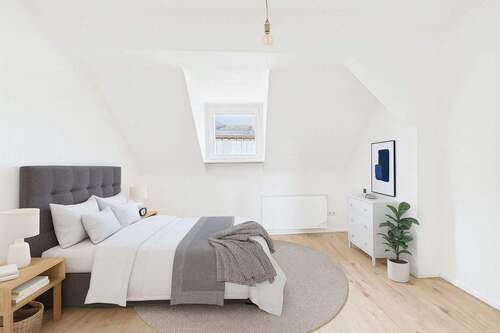 Visualisiertes Schlafzimmer - Etagenwohnung mit 82,60 m&sup2; in Essen zum Kaufen