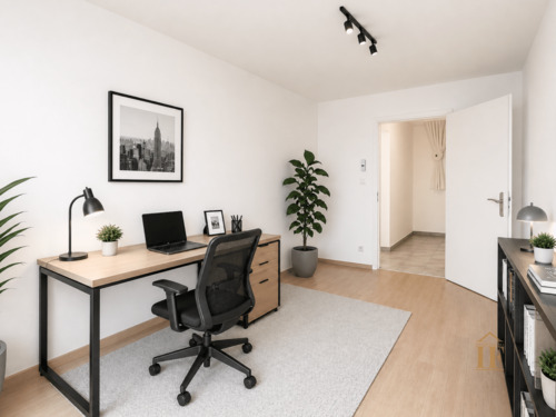 Arbeitszimmer visualisiert - Etagenwohnung mit 60,00 m&sup2; in München zum Kaufen