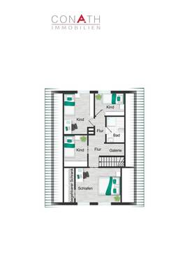  Conath-Immobilien_Harsefeld_Buxtehude_Fredenbeck - Dachgeschoss - Möblierung nicht originalgetreu - 