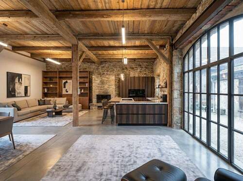 KI Visualisierung Innenansicht Scheune - 