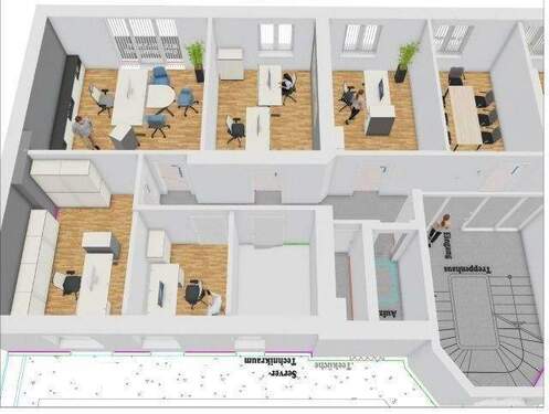 Vogelperspektive von Planungsvariante-2 - 