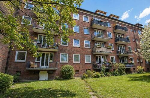 Gartenseite - Vermietete 2,5-Zimmer-Wohnung mit optimalem Grundriss in ruhiger Seitenstraße von Borgfelde