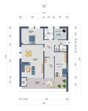 Darstellung und Maßangaben sind ohne Gewähr - 