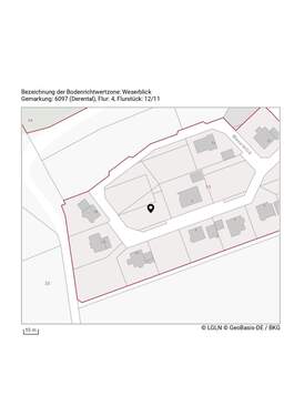 Lageplan, Weserblick 12;11, Derental - Grundstück in Derental