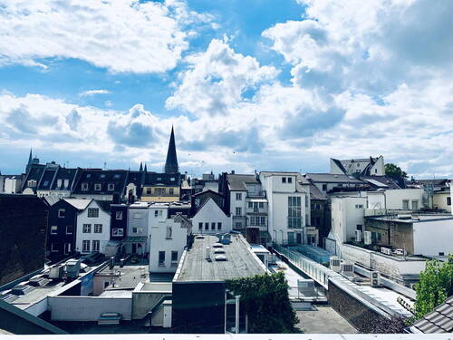 Ausblick Dachterrasse - Bonn-Zentrum: 2-Zimmer-Wohnung mit Dachterrasse & Panoramablick - möbliert, 1A-Lage