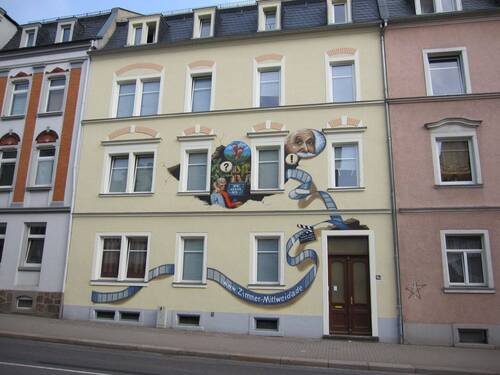 Hausansicht - Etagenwohnung zur Miete in Mittweida