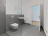 Ansicht II: Modernes Badezimmer mit Walk-In Dusche - 