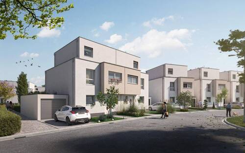 Vordeseite - 4 Zimmer Doppelhaushälfte zur Miete in Lachen-Speyerdorf