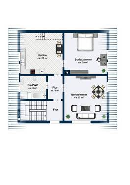 Dachgeschoss Haus 2 - 