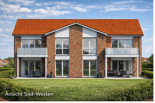 Ansicht_Sued-Westen - 3 Zimmer Etagenwohnung in Esens