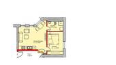 Grundriss - 2 Zimmer Etagenwohnung zur Miete in Stralsund