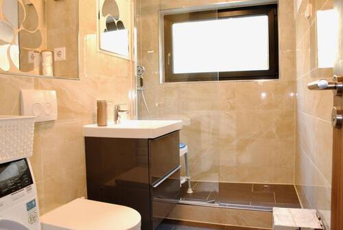 moderne, große Dusche - 