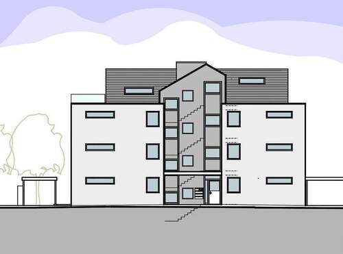 Ansicht - Neubauprojekt in TOP-Wohnlage - 3 ½ - Zimmer-Wohnung im 2. OG mit Balkon