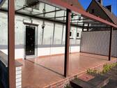 große Echtglas-Terrassenüberdachung - 