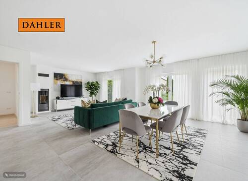 Wohnzimmer gestaged - 8 Zimmer Einfamilienhaus in Augsburg