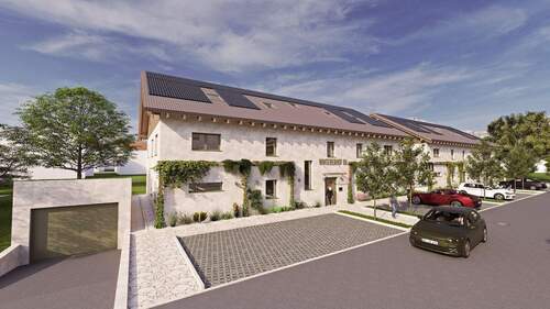 Blick zum Anwesen Haus 1 und 2 - Terrassenwohnung in Mühldorf a.Inn zum Kaufen