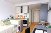 Wohnbereich - 1 Zimmer Etagenwohnung zur Miete in Frankfurt am Main